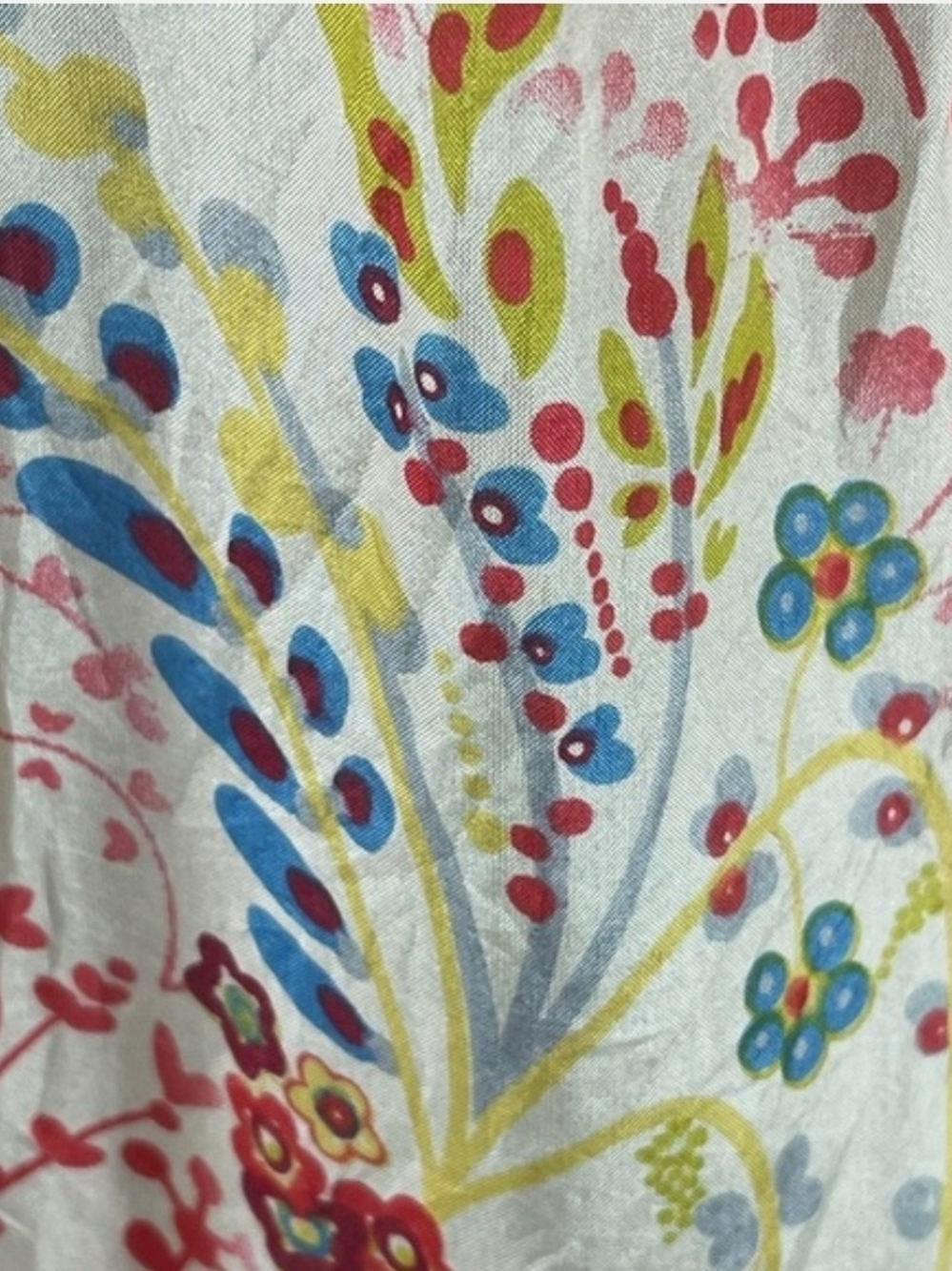 Sundance Woman Floral Peasant Blouse - Cream Multi - Picture 7 of 11